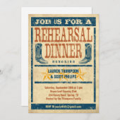 Invitations occidentales de dîner de répétition (Devant / Derrière)