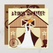 Invitations occidentales de Fête de la mariée de (Devant / Derrière)