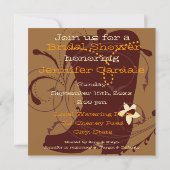 Invitations occidentales de Fête de la mariée de (Dos)