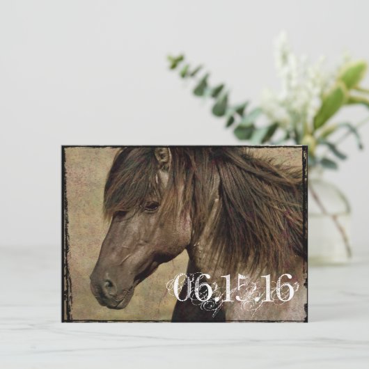 Invitations occidentales de mariage de cheval de (Debout devant)