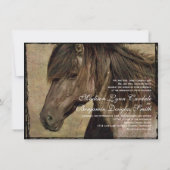 Invitations occidentales de mariage de cheval de (Dos)