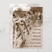 Invitations occidentales de mariage de corral de (Devant / Derrière)