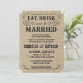 Invitations occidentales de mariage de pays (Debout devant)