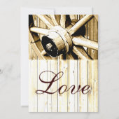 Invitations occidentales de mariage de roues de (Dos)