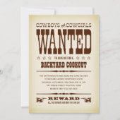 Invitations occidentales de partie d'affiche (Devant)