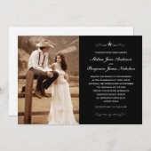 Invitations occidentales de photo de mariage (Devant / Derrière)