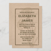 Invitations occidentales vintages rustiques de (Devant / Derrière)
