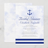 Invitations officielles de douche nuptiale Ancre (Devant / Derrière)