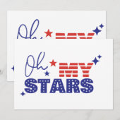 Invitations Oh mon étoile et mes rayures. Indépend (Devant / Derrière)