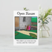 Invitations Open House Humour Party (Debout devant)