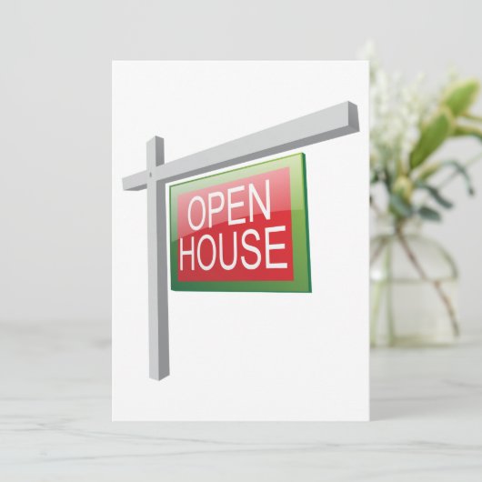 Invitations Open House Sign (Debout devant)