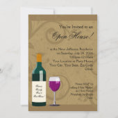 Invitations Open House, Thème Vin (Devant)
