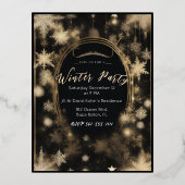 Invitations opulentes Black & Gold Foil (Recto)