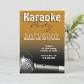 Invitations orange du karaoke Party (Debout devant)