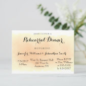 Invitations oranges de dîner de répétition (Debout devant)