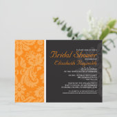 Invitations oranges de Fête de la mariée de (Debout devant)