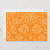 Invitations oranges de Fête de la mariée de (Dos)