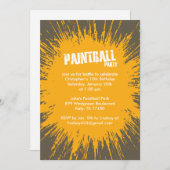 Invitations oranges de partie d'éclaboussure de (Devant / Derrière)