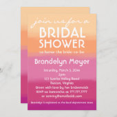 Invitations oranges roses modernes de Fête de la (Devant / Derrière)