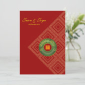 Invitations orientales de mariage de bonheur de (Debout devant)