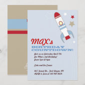 Invitations orientées d'anniversaire de bateau de (Devant / Derrière)