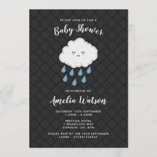 Invitations orientées de baby shower de nuage de