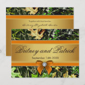 Invitations orientées de mariage de Camo de chasse (Devant / Derrière)