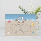 Invitations orientées de mariage de plage (Debout devant)