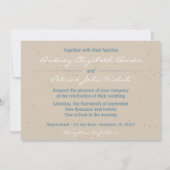 Invitations orientées de mariage de plage (Dos)