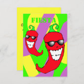 Invitations orientées de parties de fiesta (Devant / Derrière)