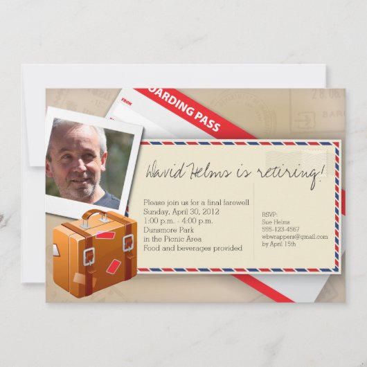 Invitations orientées de voyage - grandes pour la (Devant)