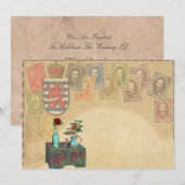 Invitations orientés de Vintage voyage (Devant / Derrière)