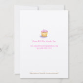 Invitations originales de petit gâteau (Dos)