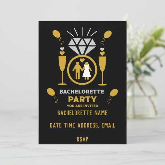Invitations originaux Funny Bachelorette Party (Debout devant)
