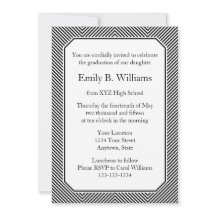 Invitations ou annonces de graduation noire
