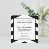 Invitations ou annonces de mariage d'Carrés noirs (Debout devant)