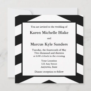 Invitations ou annonces de mariage d'Carrés noirs