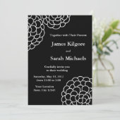 Invitations ou annonces de mariage noir et blanc (Debout devant)
