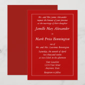 Invitations ou annonces personnalisées en rouge fo (Devant / Derrière)