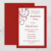 Invitations ou annonces personnalisées en rouge fo (Devant / Derrière)