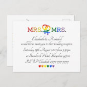Invitations par carte postale - Mme & Mme Wedding  (Devant / Derrière)