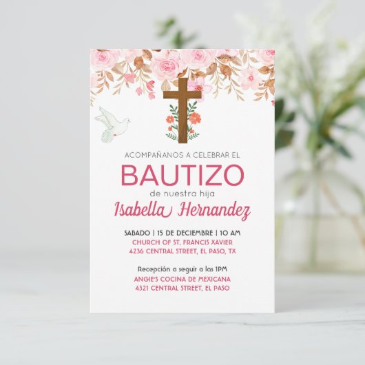 Invitations Para Bautizo (Debout devant)