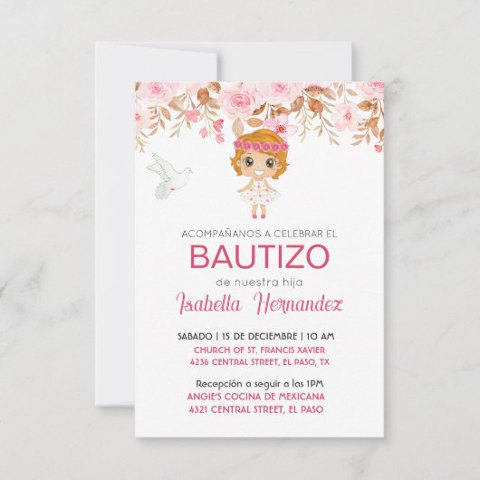 Invitations Para Bautizo (Devant)