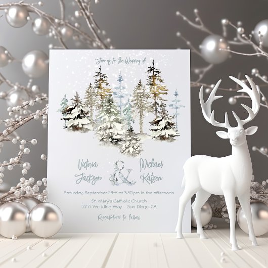 Invitations parfaites à mariage dans la forêt de n
