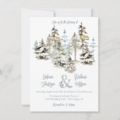 Invitations parfaites à mariage dans la forêt de n (Devant)