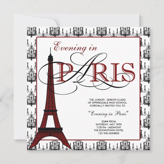 Invitations Paris Prom (Devant)