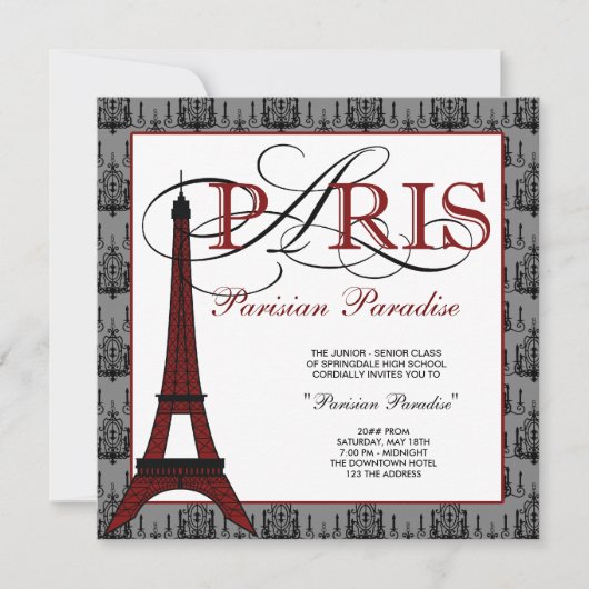 Invitations Paris Prom (Devant)