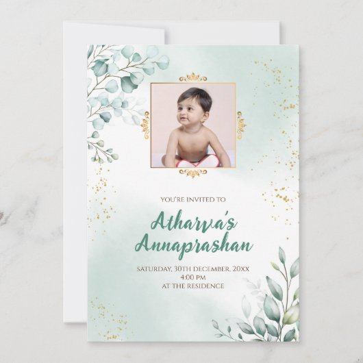 Invitations Pasni Annaprashana invitation, Weaning (Devant)