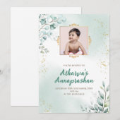 Invitations Pasni Invitation Annaprashana, Sevrage (Devant / Derrière)