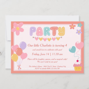 Invitations Pastel Anniversaire - Imprimé ou numér